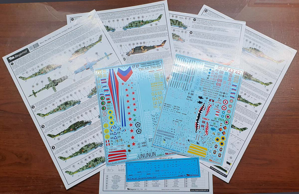 Деколь на вертолет Ми-24П 1/72 — фото 1