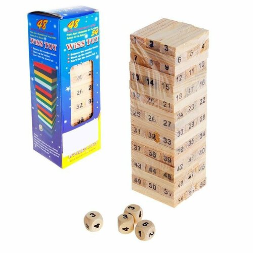 Игра Разбери поленницу с цифрами и кубиками 493₽