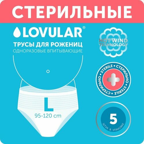 Трусы для рожениц стерильные LOVULAR одноразовые L 5 шт 1258₽