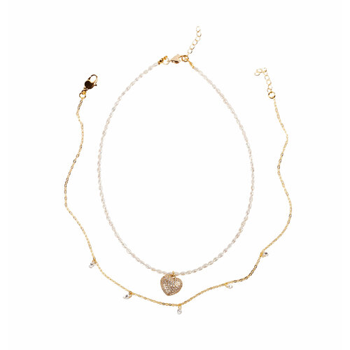 Комплект украшений VERUSCHKA JEWELRY, фианит, 5 шт., золотой