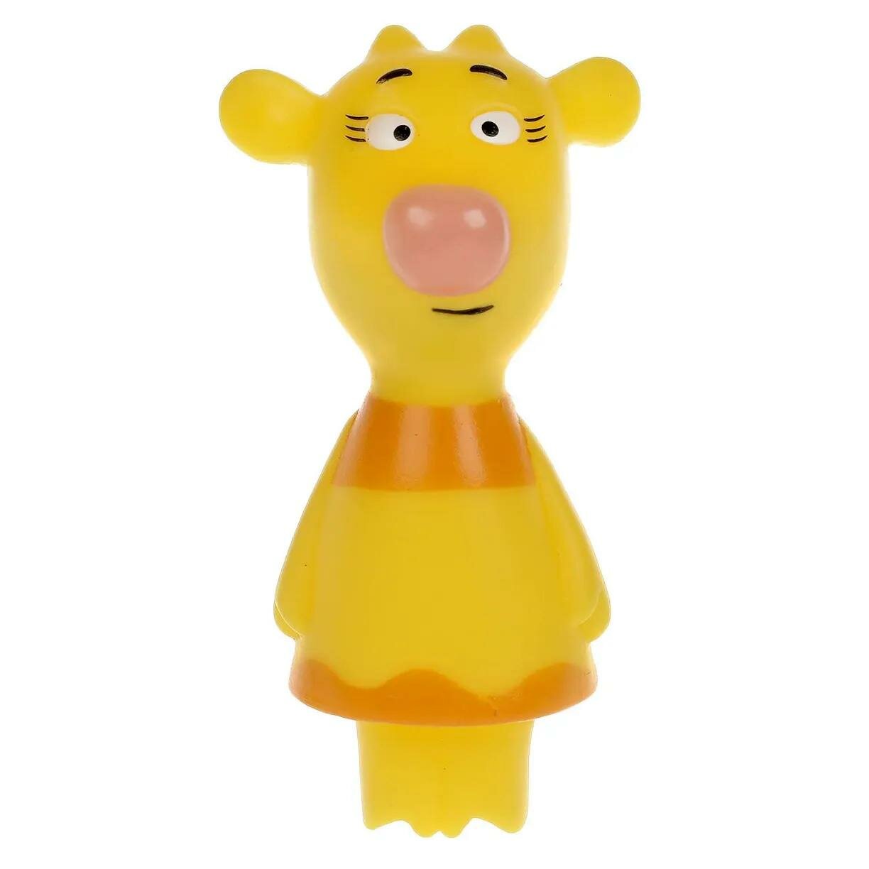 Игрушка для ванны Капитошка "Оранжевая корова", Зо, 10 см
