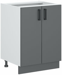 Кухонный модуль №15 без столешницы шкаф нижний напольный ЛДСП 60х52х82см белый графит