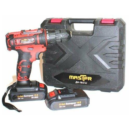 MASTER ДА-182 Li 2 акк слайдер кейс индикатор заряда 18В2ач уп10штбелый квадрат 00-00021597 3742₽