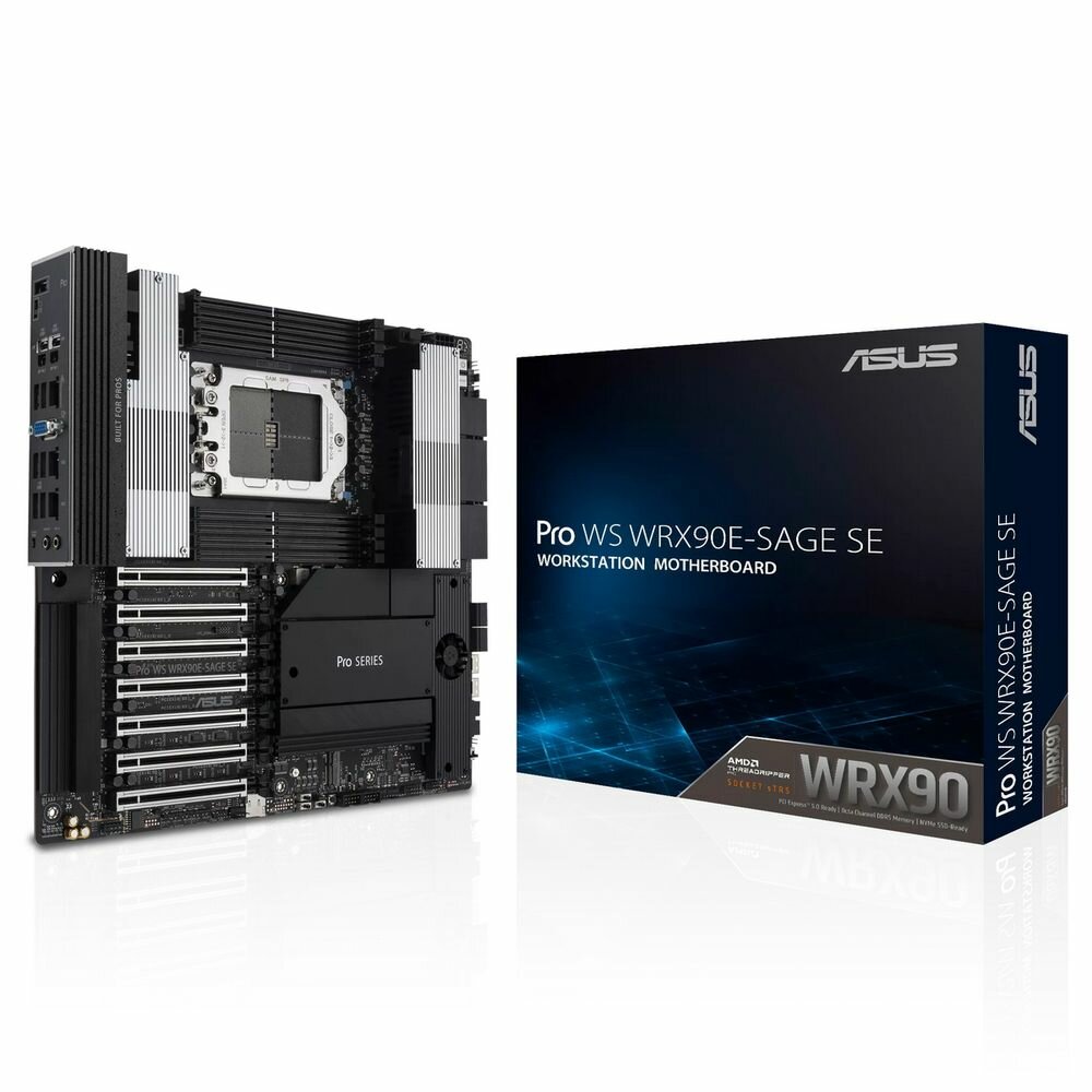 ASUS Материнская плата ASUS PRO WS WRX90E-SAGE SE /AMD STR5, WRX90, PCIE 5.0, WS MB PRO WS WRX90E-SAGE SE