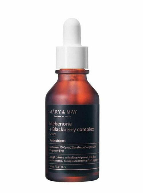 Антиоксидантная сыворотка с комплексом ягод Mary&May Idebenone + Blackberry Complex Serum