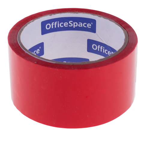 Клейкая лента упаковочная OfficeSpace, 48 мм х 40 м, 45 мкм, красная 3 шт