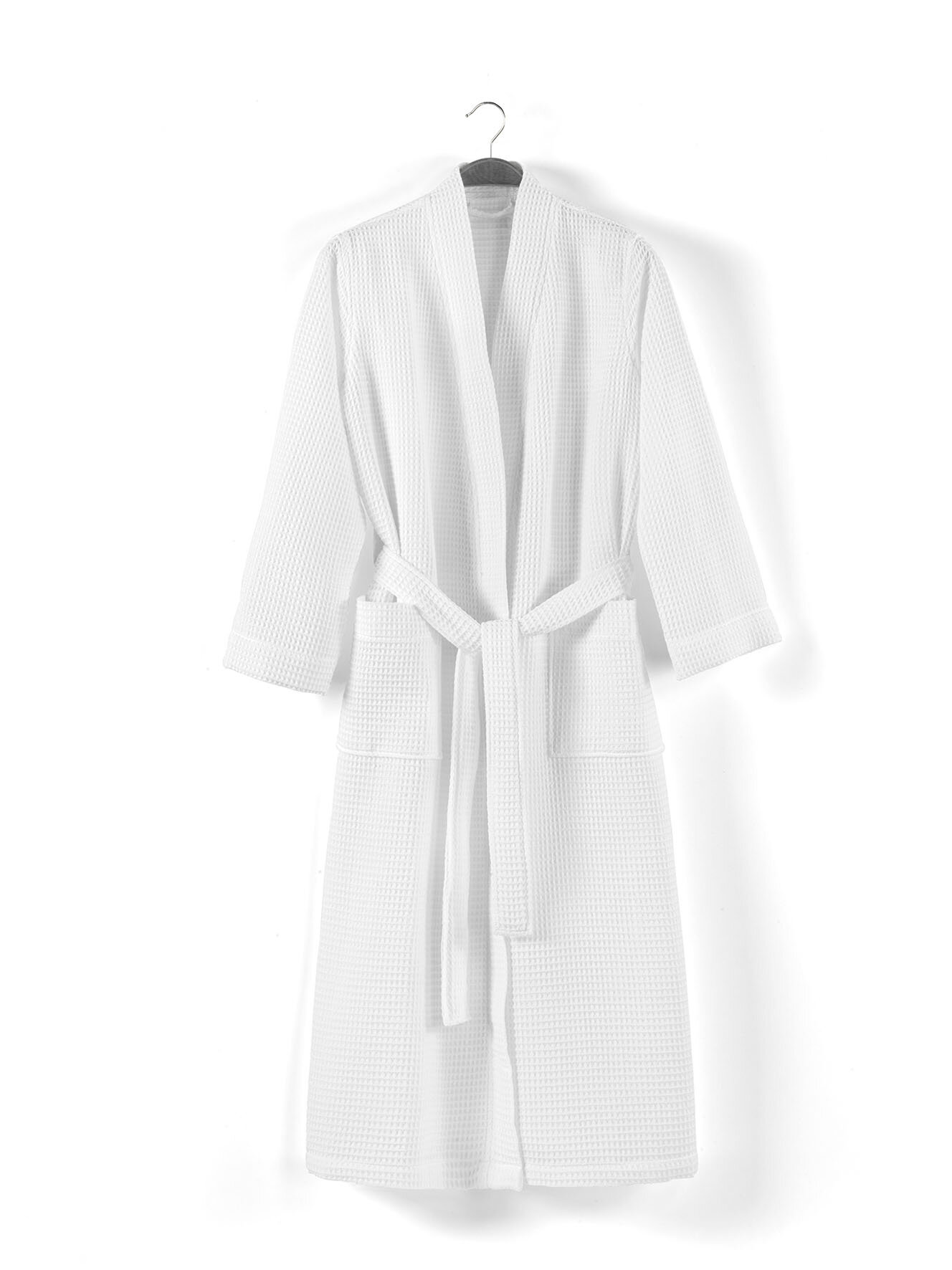 фото Халат из хлопка Mia Waffle, M (44-46), белый (white)