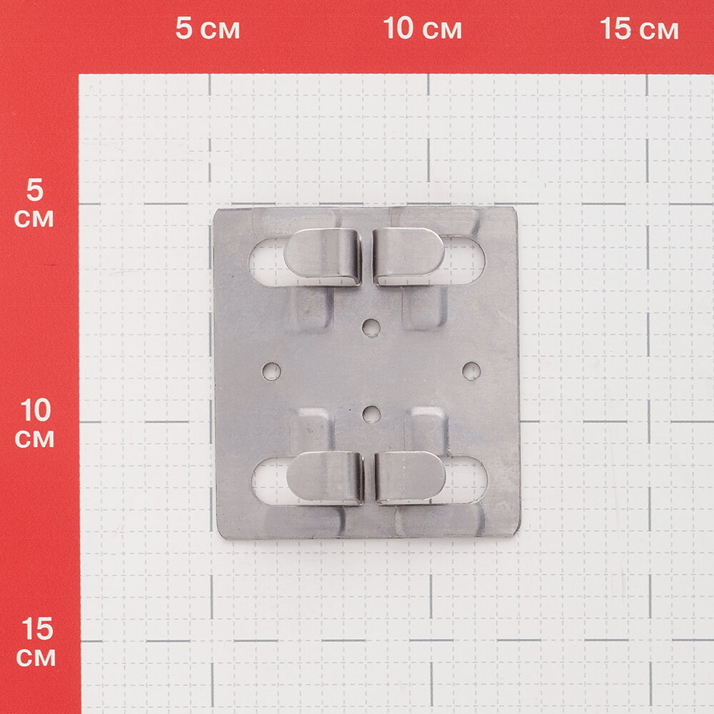 фото Кляймер рядный монтажный Grinderdeco 68х13х75 мм для монтажа наличника ДПК нержавеющая сталь (8 шт.)