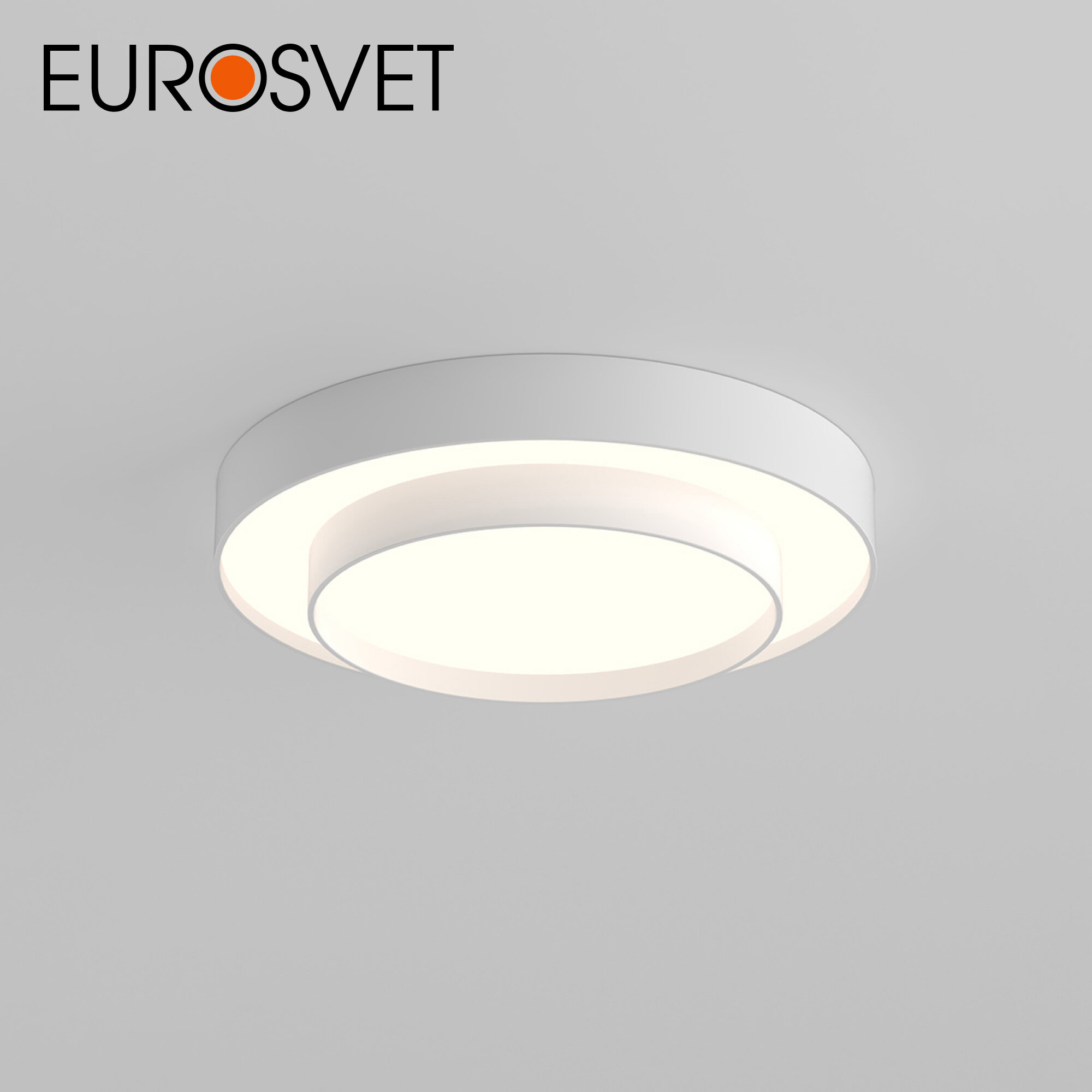 Люстра / Потолочный светодиодный светильник с пультом управления Eurosvet Force 90331/2 белый IP20