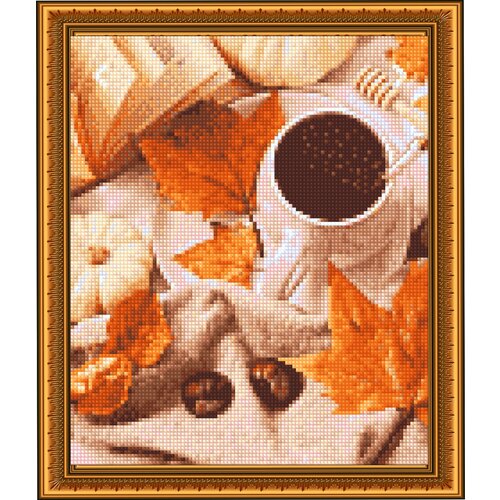 Алмазная мозаика Осенний кофе, 30х35 см, натюрморт М-372