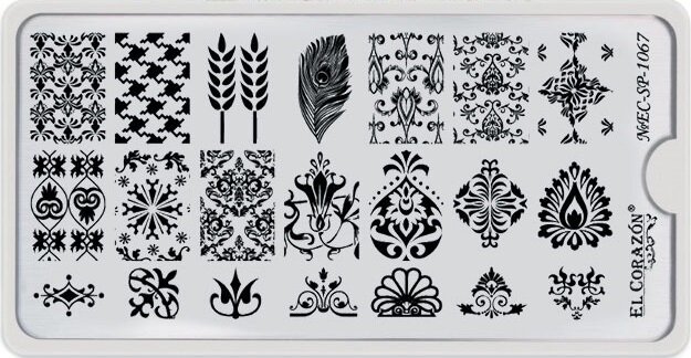 El Corazon Пластина для стемпинга 6х12 см. №EC-SP-1067