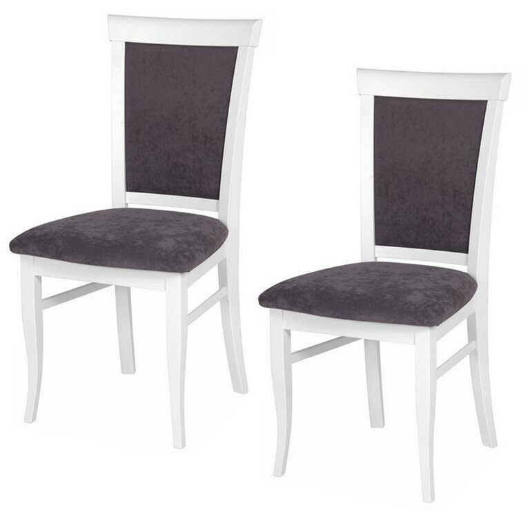 Комплект из 2-х стульев Лотос (Белый/ткань Опера графит)