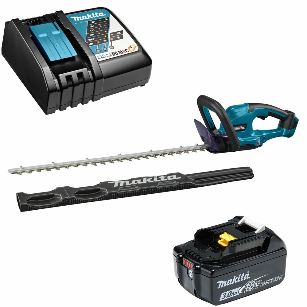 фото Кусторез аккумуляторный LXT 18В - 60см, акк 3Ач и з/у, Makita DUH607F001