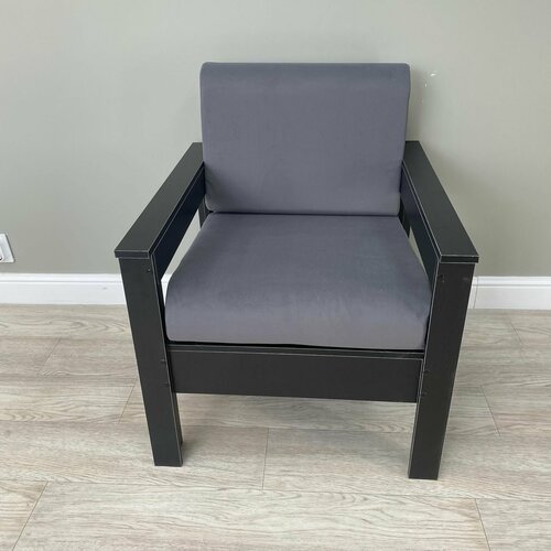 Кресло Айдахо New Victoria каркас черный велюр графит 6935₽