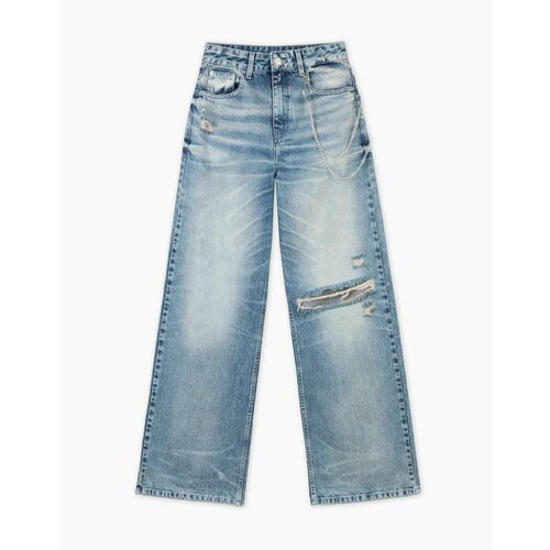 Джинсы Gloria Jeans, размер 10-12л/146-152, голубой джинсы mexx размер 146 152 синий