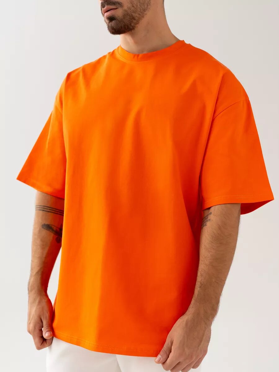 Футболка Телодвижения, размер 176,182-104-94 (52) 2XL, мандарин — фото 1