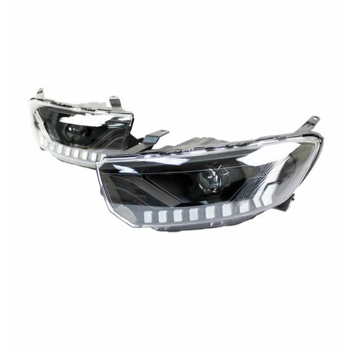 Фары на Ладу Гранту FL с линзой в стиле Ауди