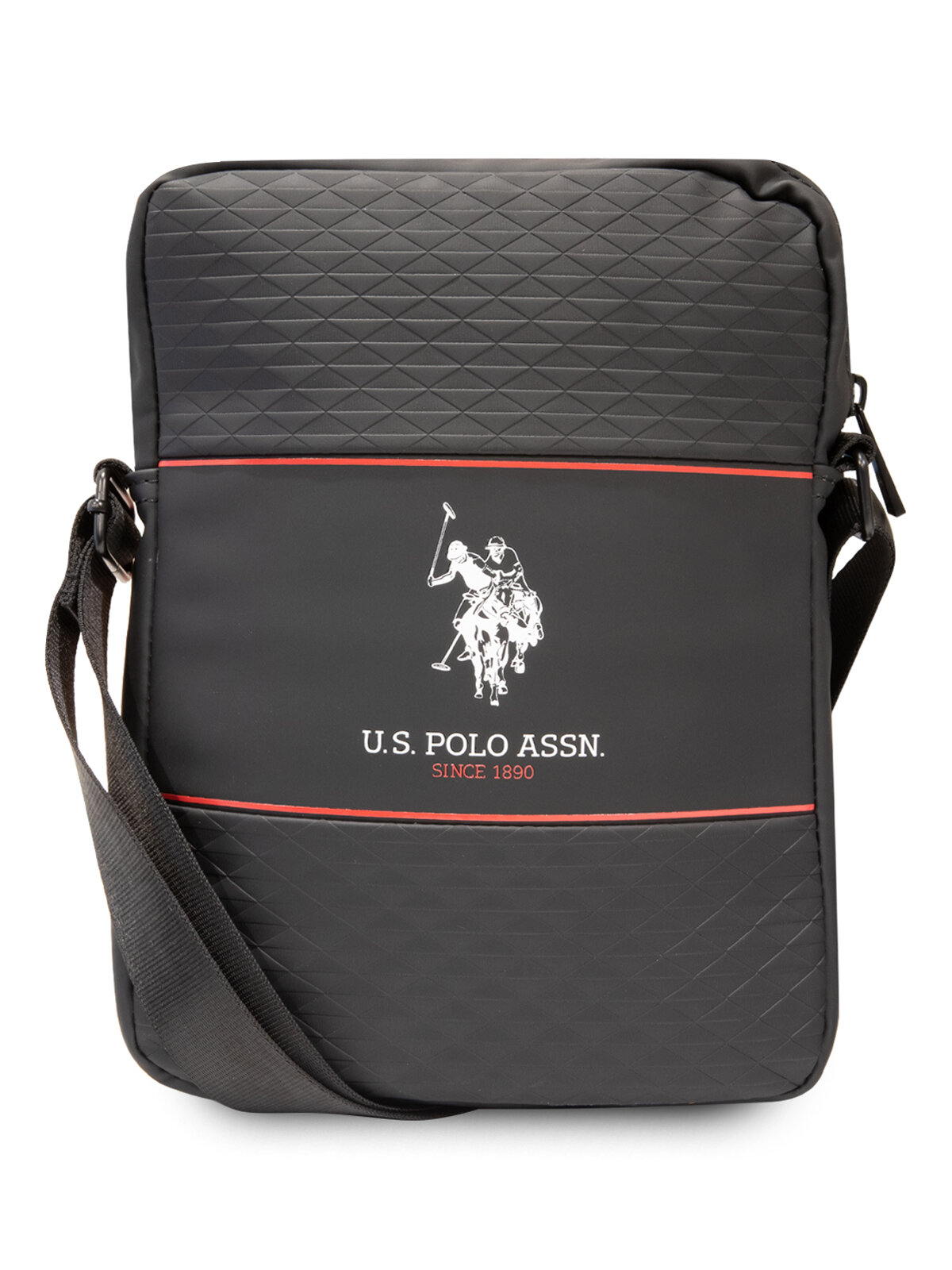 фото U.S. Polo Assn. для планшетов 10" сумка Tablet Bag Textured pattern Double Horse logo Black