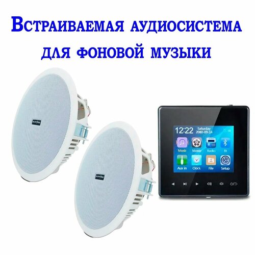 Встраиваемая аудиосистема для фоновой музыки в комнату в ванну в офис 1302100₽