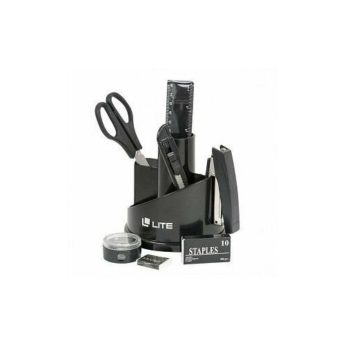 Настол. набор LITE стелла вращающ. 12 пр. черный пластик