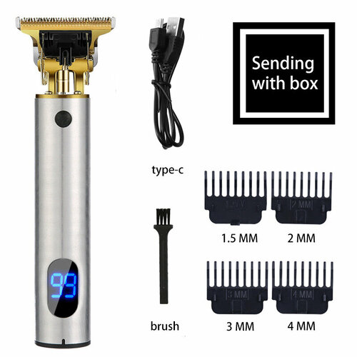 Электрическая машинка для стрижки волос с ЖК-дисплеем цвет матовый серебристый 86900₽