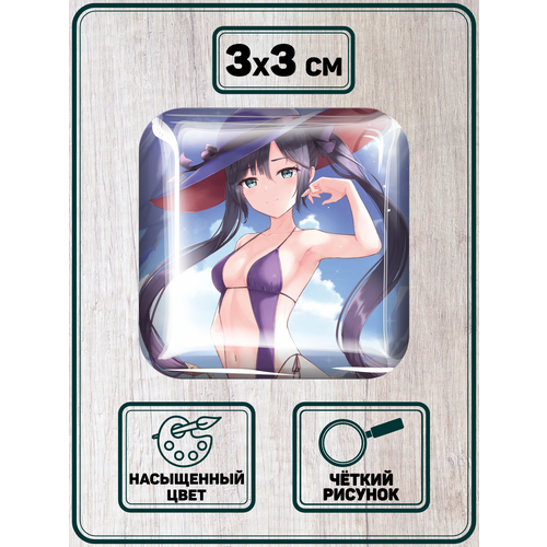 Наклейки на телефон 3D стикеры Мона Genshin Impact