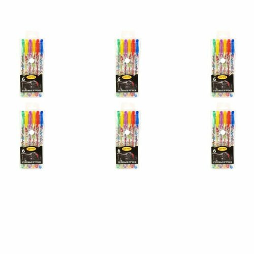Лимпопо Набор ручек гелевых Truck 6 цветов 6 уп 1129₽
