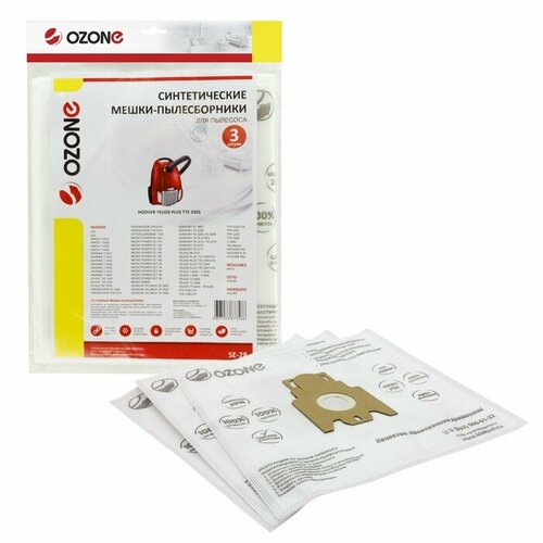Мешки-пылесборники SE-28 Ozone синтетические для пылесоса 3 шт 501₽