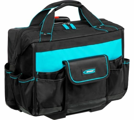 фото Сумка для инструмента GROSS 460x240x340мм, выдвижная рукоятка, колеса 90277