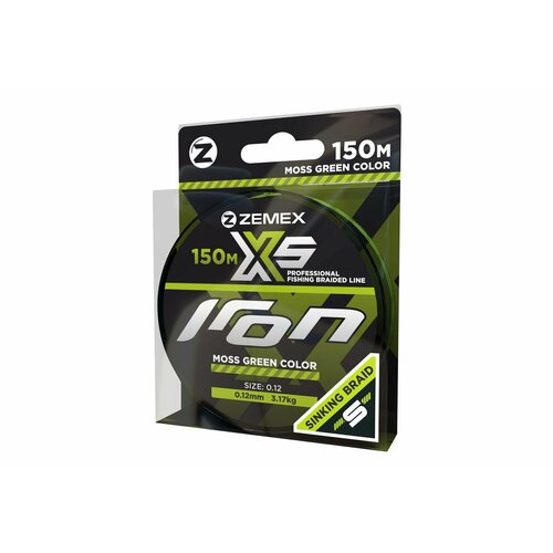 Плетеный шнур ZEMEX IRON X5 150 m, d 0.18 mm, moss green