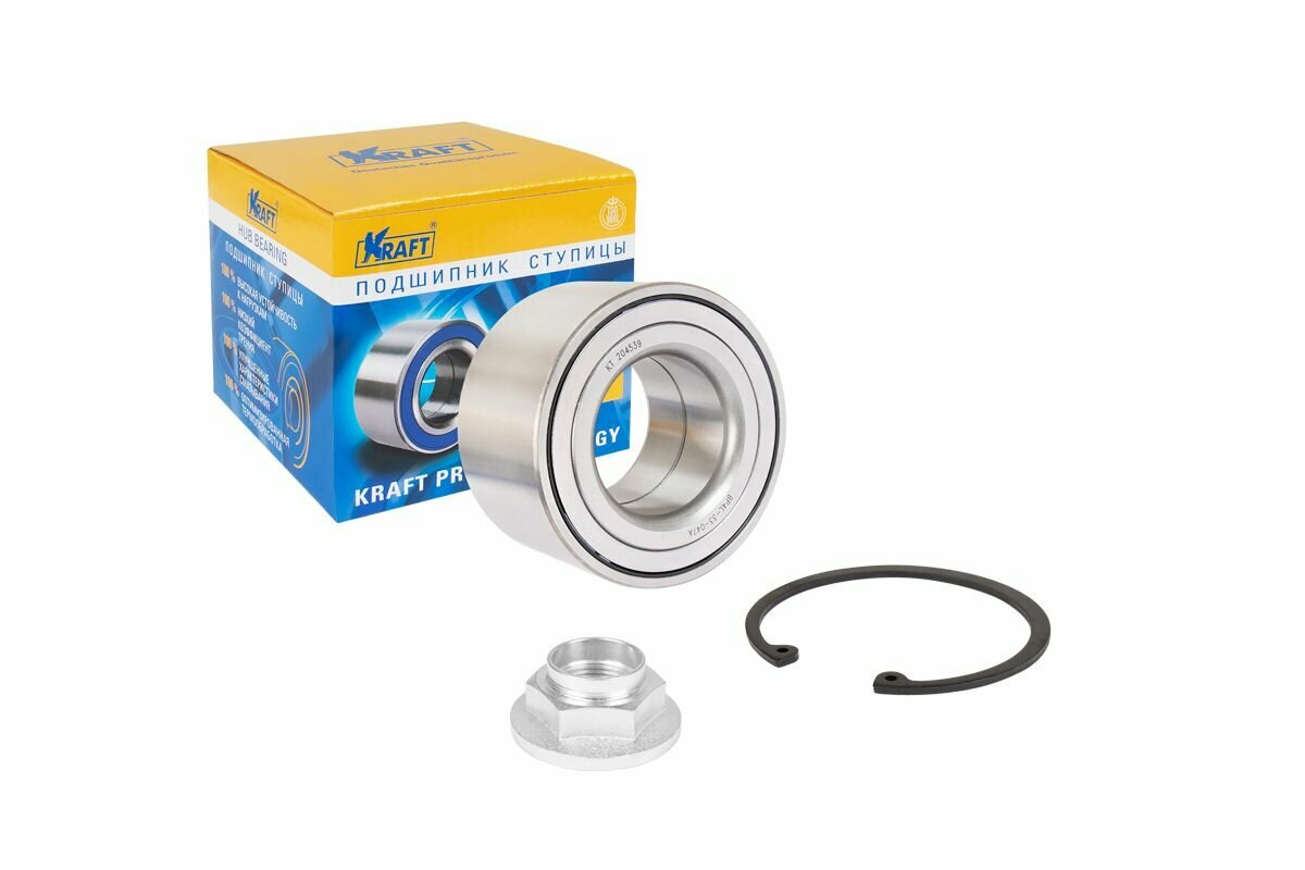 Подшипник ступицы переднего колеса, комплект Mazda 3 05-08 1.4-2.3, KRAFT KT204539