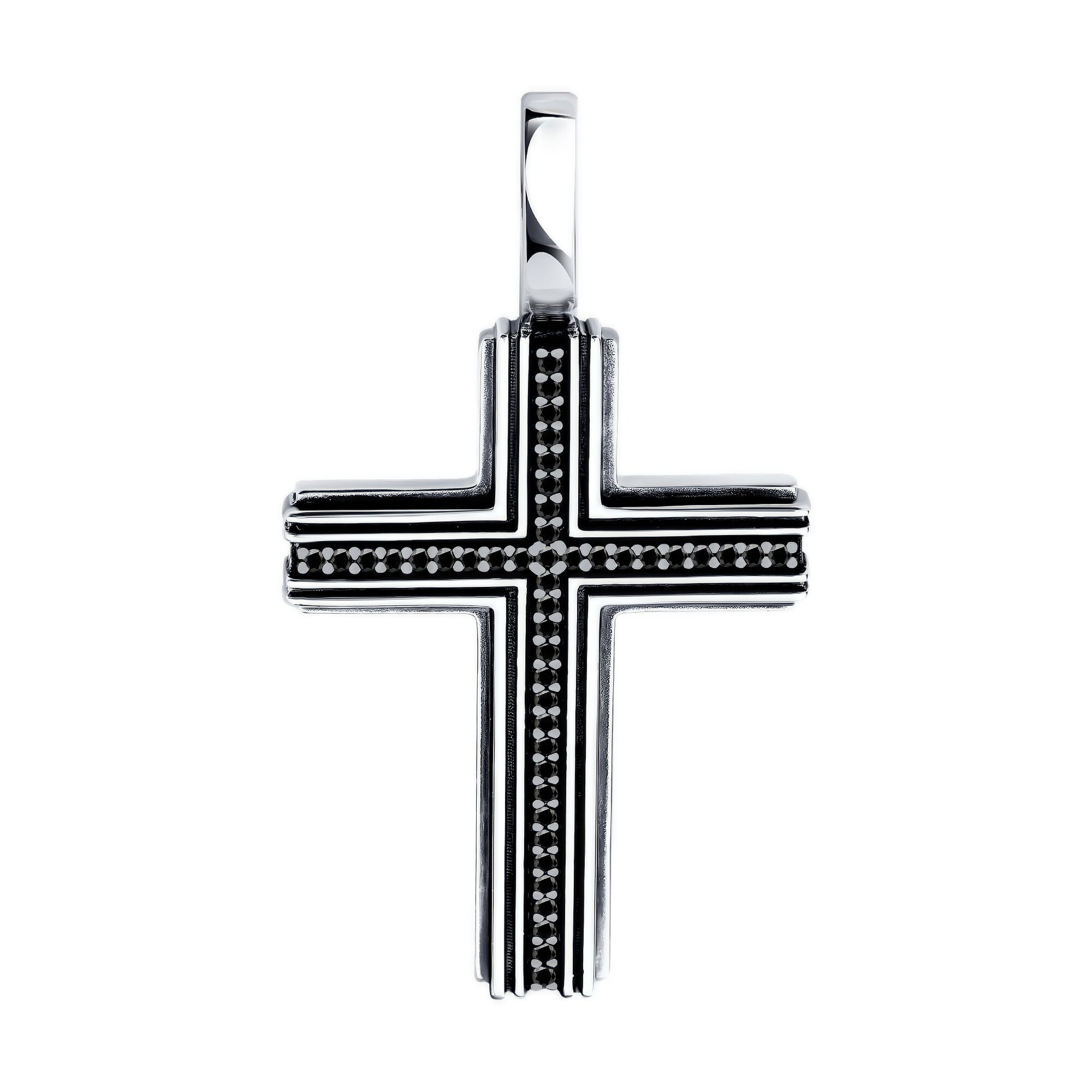 Подвеска, серебро, 925 проба, родирование, фианит