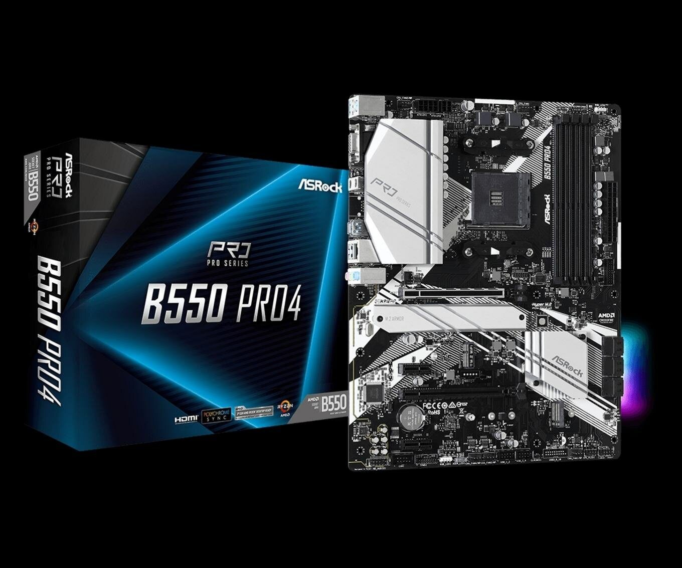 Материнская плата ASRock AMD B550 SAM4 ATX B550 PRO4