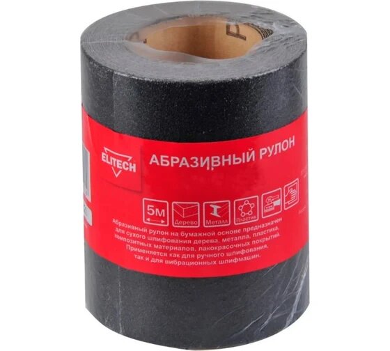 Абразивный рулон Elitech 1820.142500, ширина 100 мм, длина 5 м, Р60