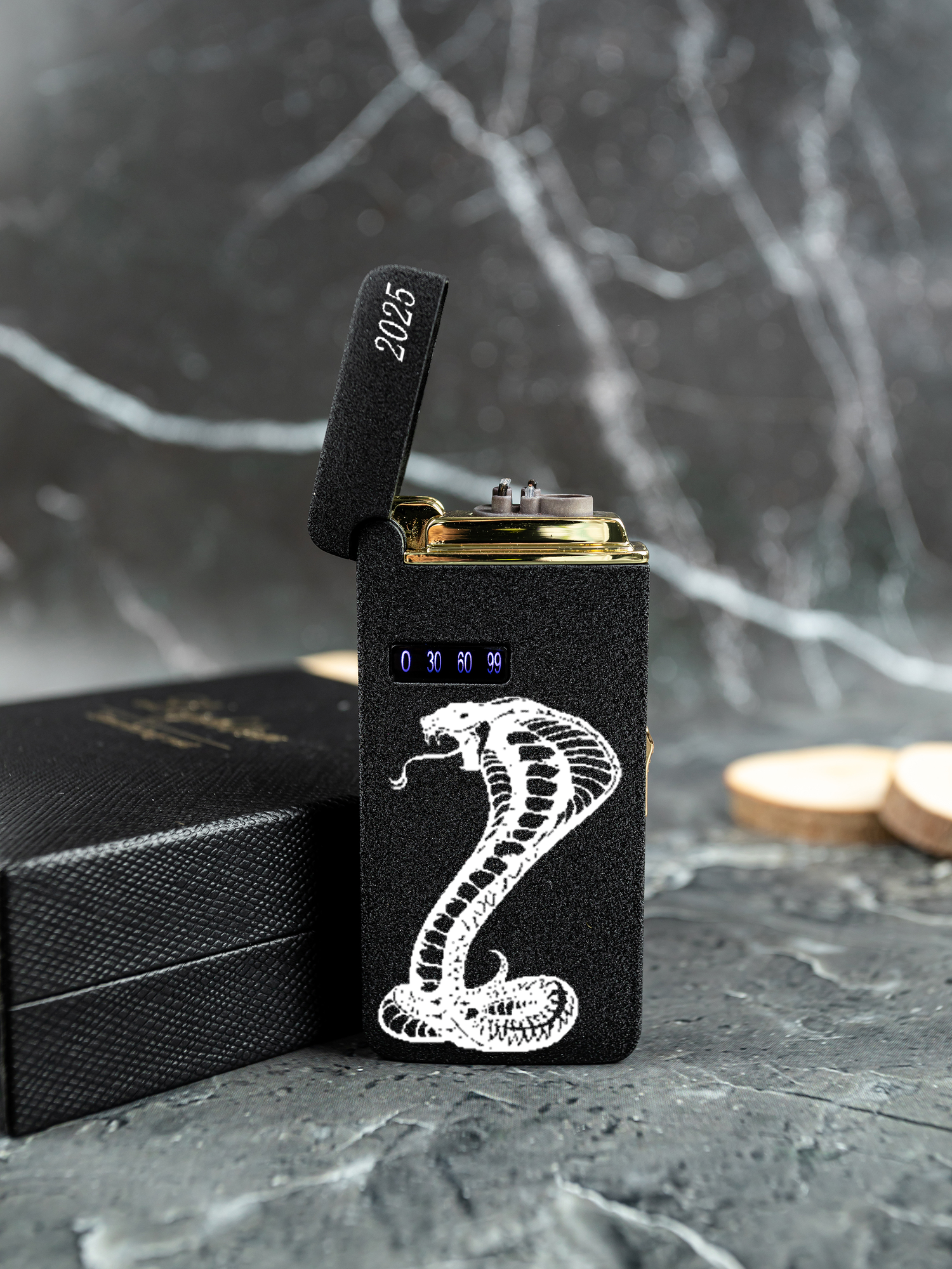 Зажигалка электронная USB type-c и турбо газовая, с двойным поджигом, подарочная упаковка. — фото 1