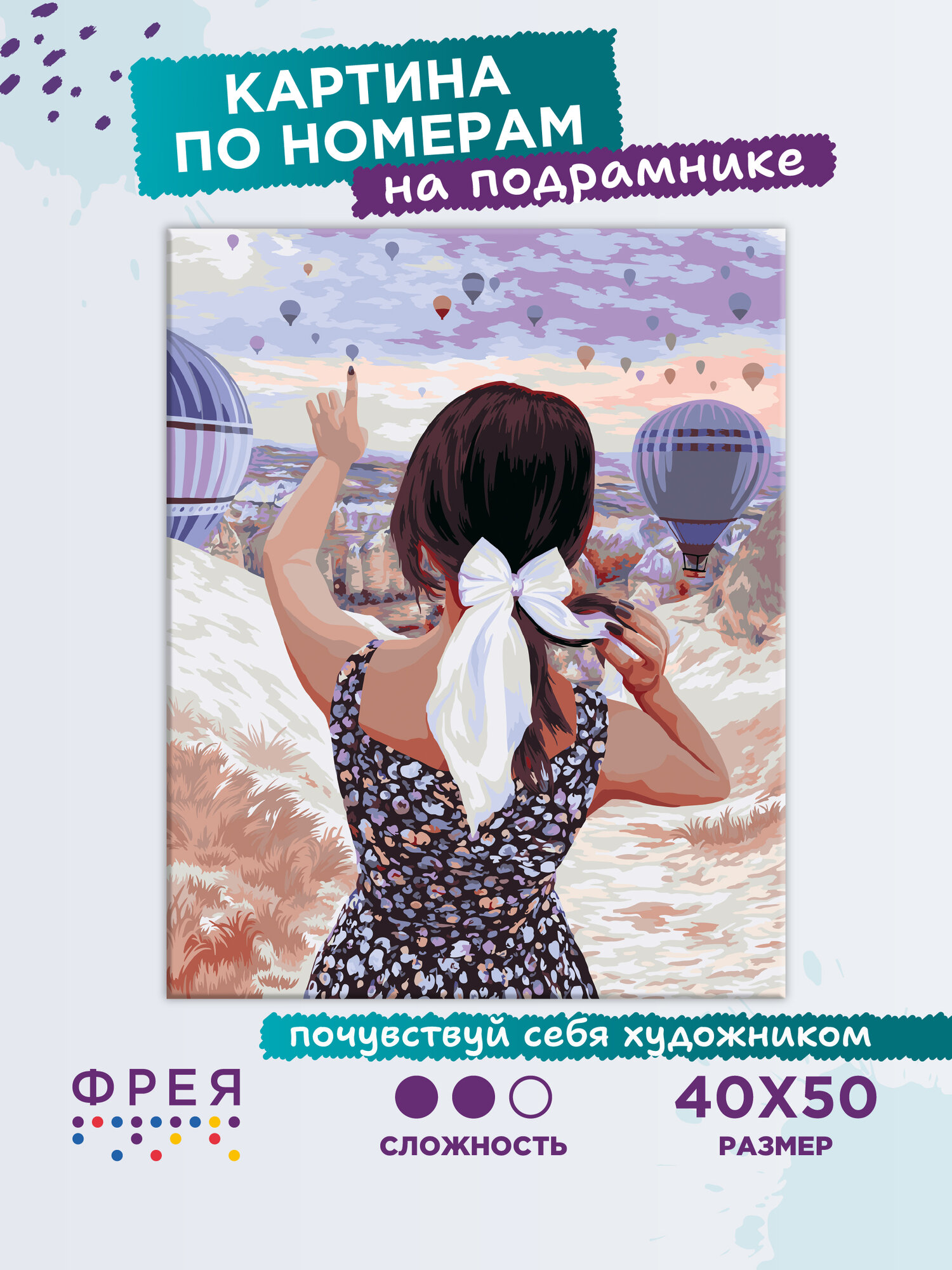 Картина по номерам с холстом на подрамнике 