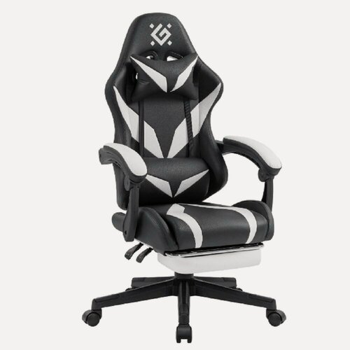 Изображение товара Defender Игровое кресло Aspect Чер Белый, класс 4, PU, подножка