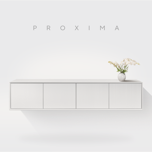 Изображение товара Тумба под ТВ MetalDesign, Proxima MD 7153, 190х40х40 см, белый - белый рифленое стекло