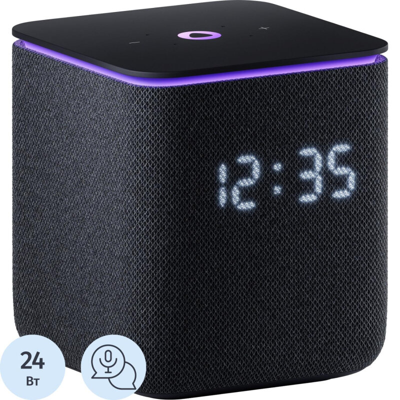 Умная колонка Яндекс Станция Миди с Алисой с Zigbee черный (YNDX-00054BLK)
