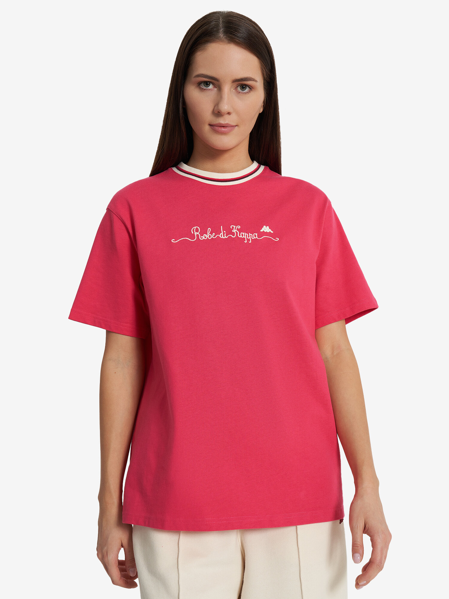 Футболка спортивная Robe di Kappa, размер 46-48, малиновый — фото 1