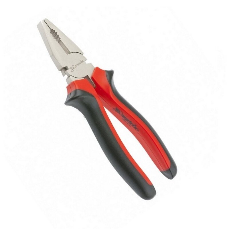 Плоскогубцы MATRIX Nickel, 180 мм, двухкомпонентные рукоятки (16904)