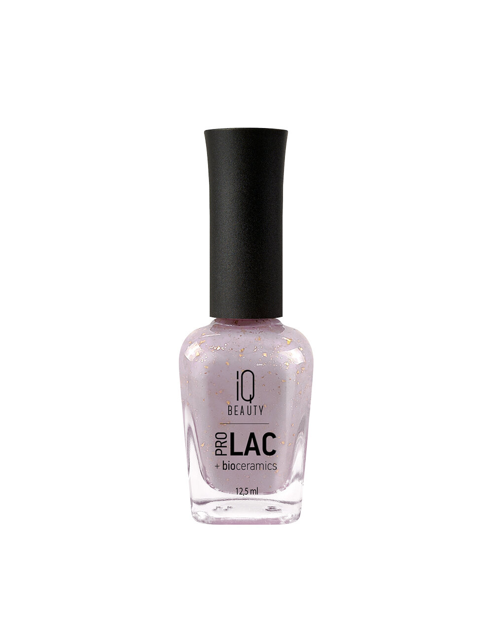 Лак для ногтей IQ Beauty PROLAC+bioceramics укрепляющий 094 Digital Gold Lavender, с поталью, 12.5 мл