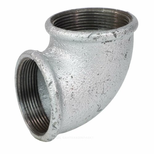 Угольник проходной чугун оцинкованный Ду 25 (1