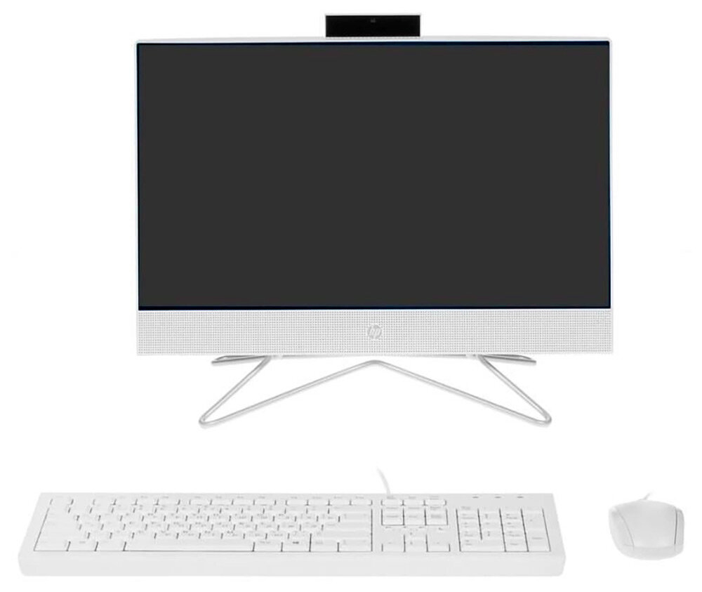 Моноблок HP 200 G4, 21.5', Full HD, i5 1235U (1.3), 8Gb, SSD 512Gb, Iris Xe, DVDRW CR, FreeDOS, GbitEth, WiFi BT, 65W, клавиатура, мышь, Cam, белый (6d417ea)