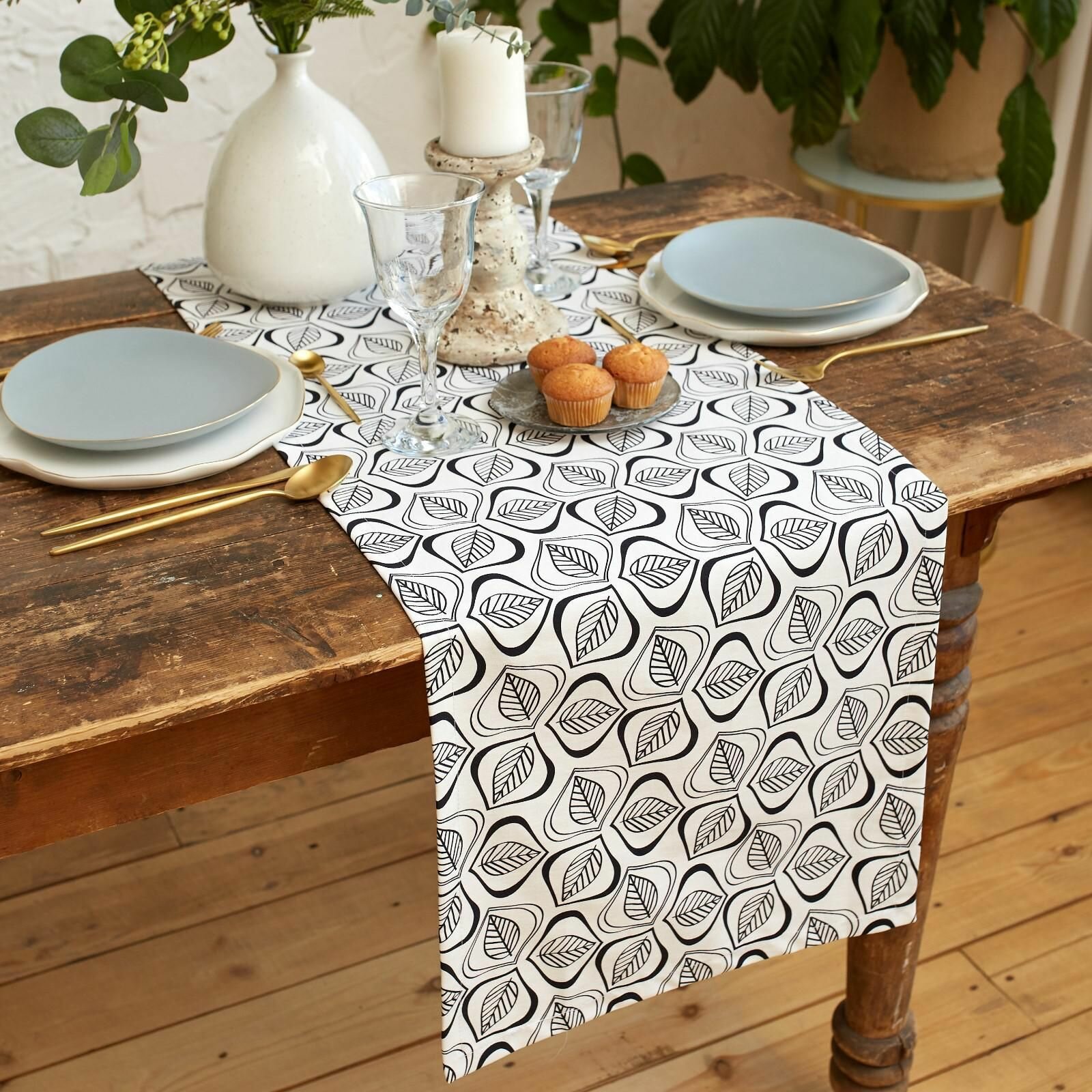 Дорожка-скатерть на стол Этель Leaves 40x149 см Саржа