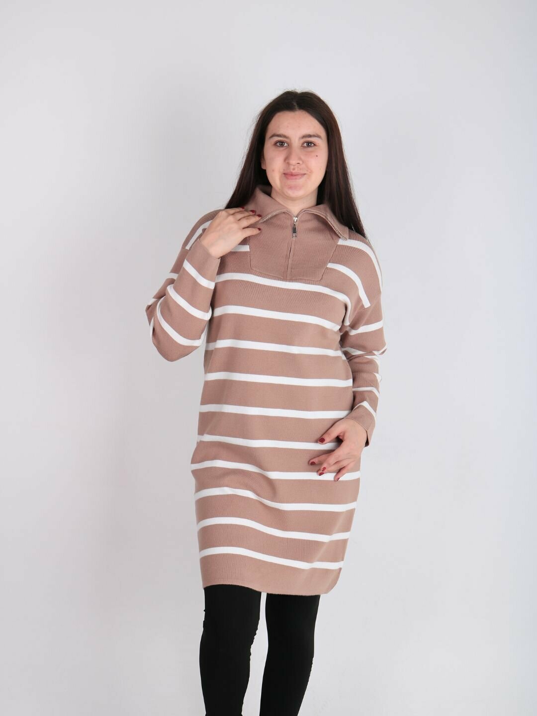 Туника, 1 шт., размер OneSize, пудровый — фото 1