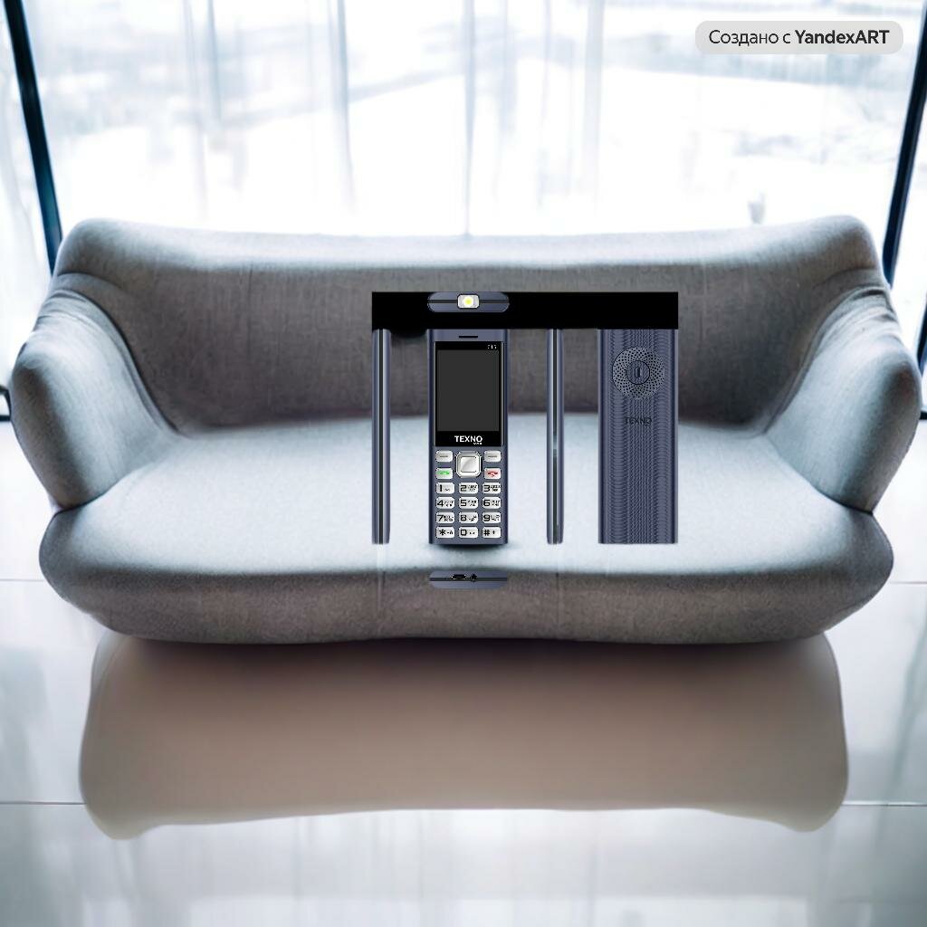 Texno Max 015 BIG кнопочный телефон, два SIM, FM-радио, синий — фото 1