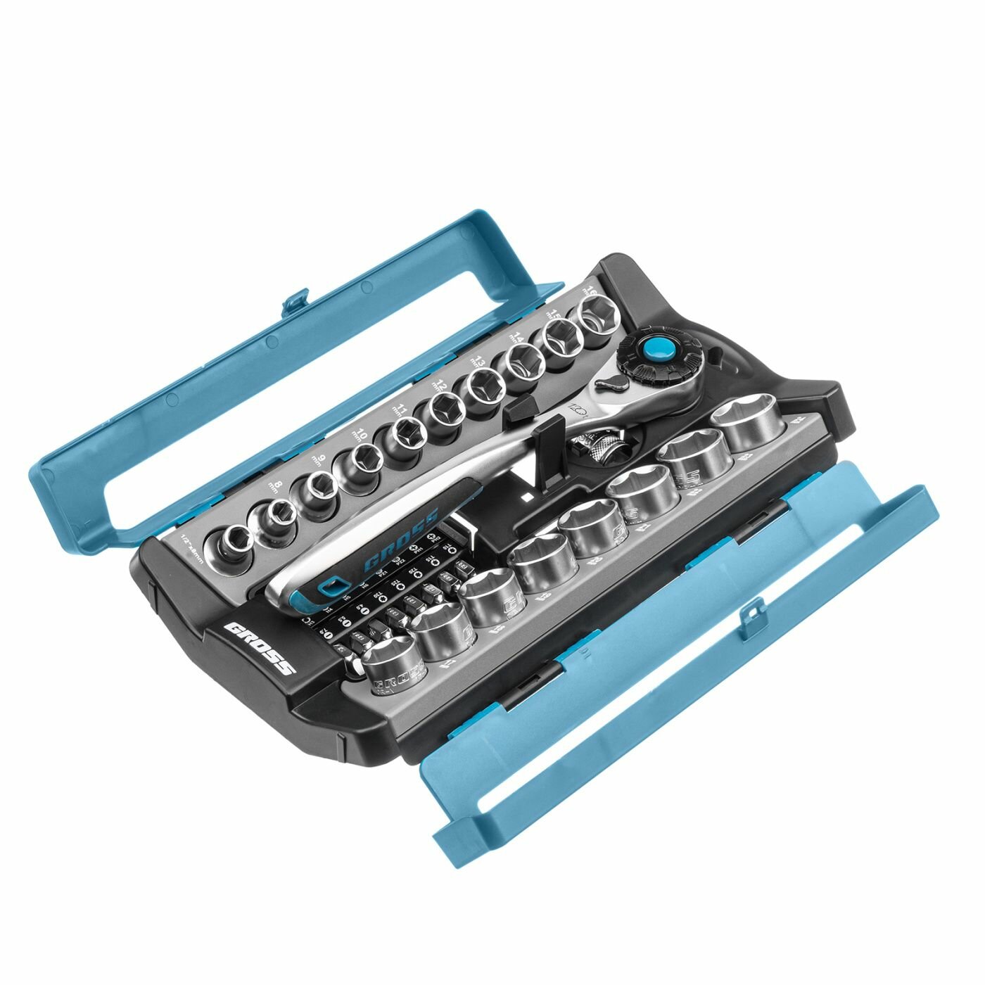 Набор торцевых головок трещотка 120 зубьев 1/2