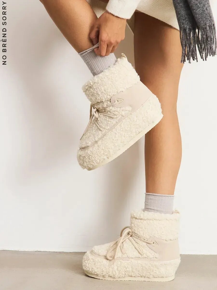 Угги ботинки меховые с натуральным мехом короткие на платформе