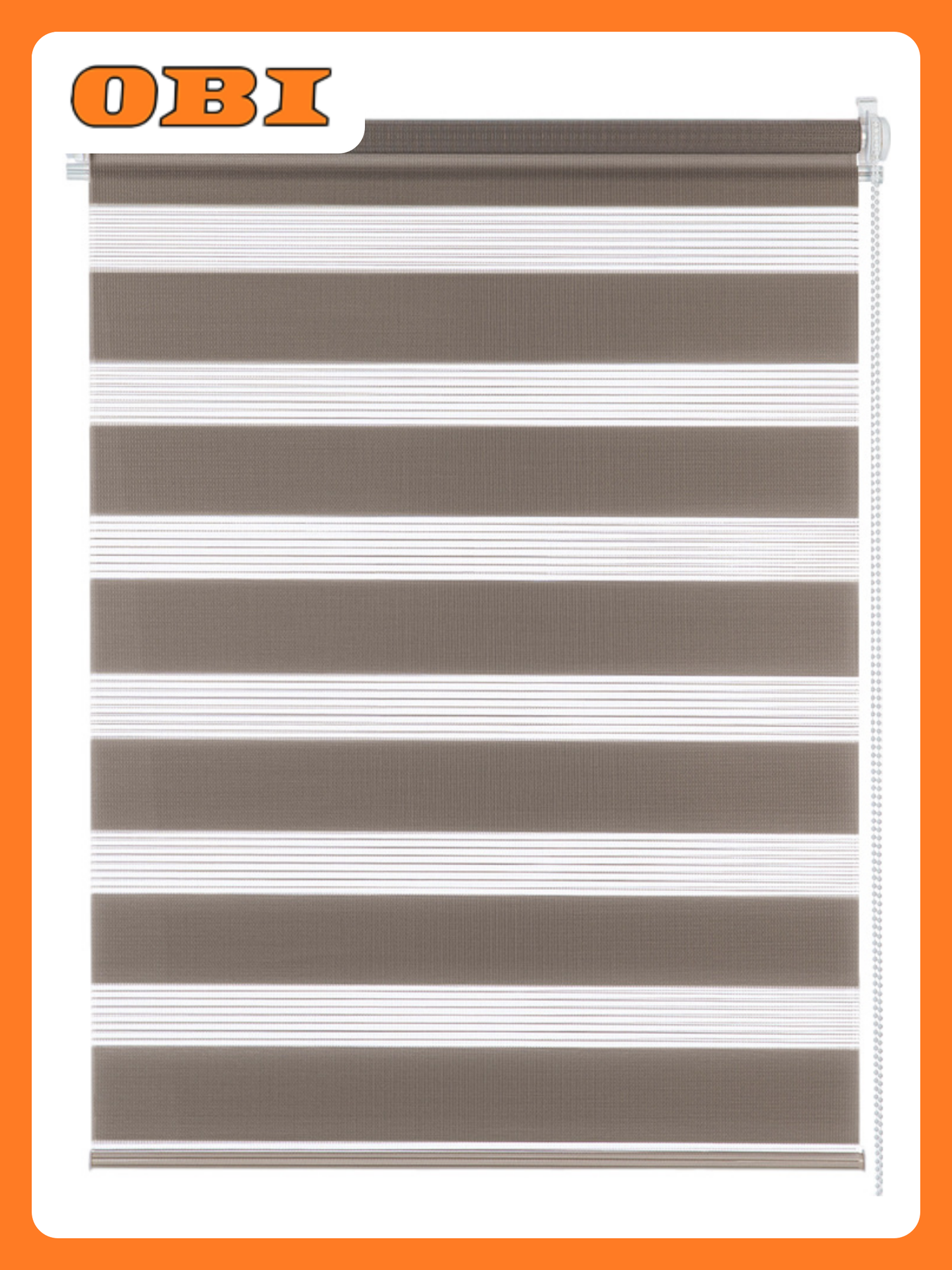 Рулонная штора Decofest день/ночь Бейс 050x160 Шоколад